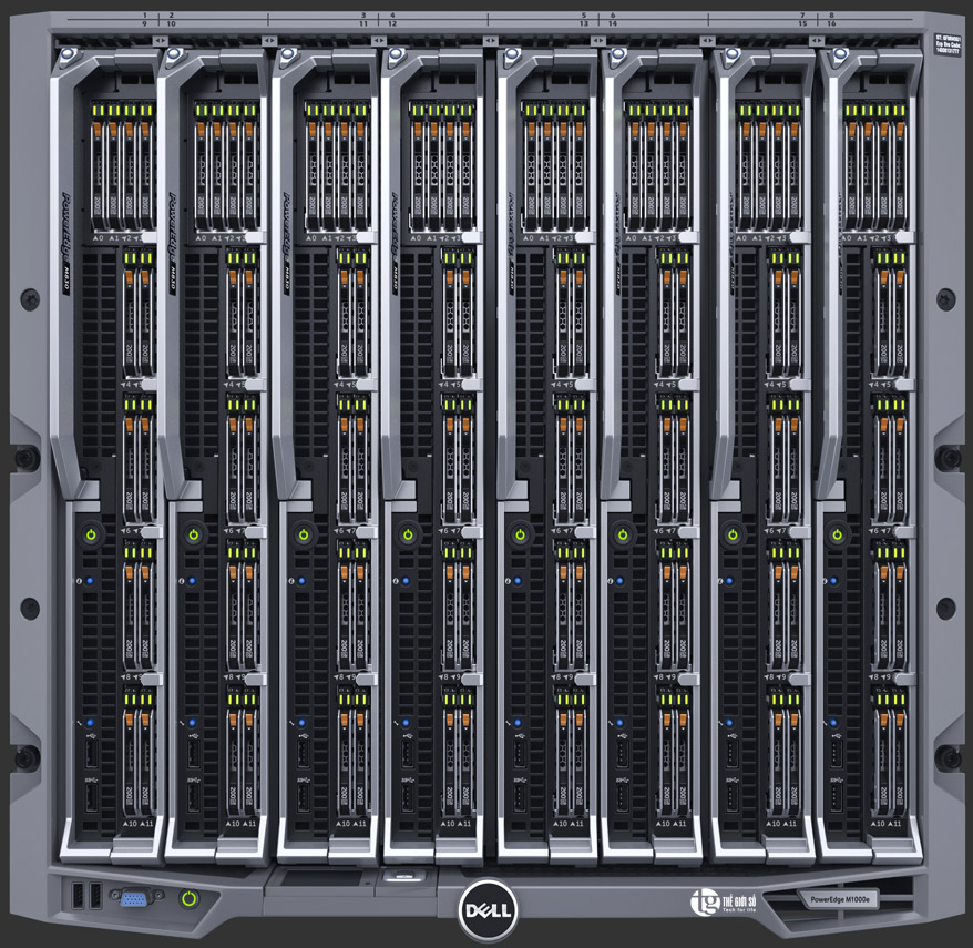 DELL POWEREDGE M1000E BLADE ENCLOSURE SERVER 